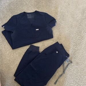 Navy Blue FIGS Scrub Set